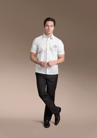 Men's Office Barong, Polyester-Cotton, Embroidered
