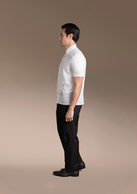 Men's Office Barong, Polyester-Cotton, Embroidered