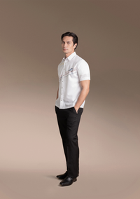 Men's Office Barong, Polyester-Cotton, Embroidered