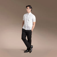 Men’s Office Barong, Polyester-cotton Blend, Embroidered