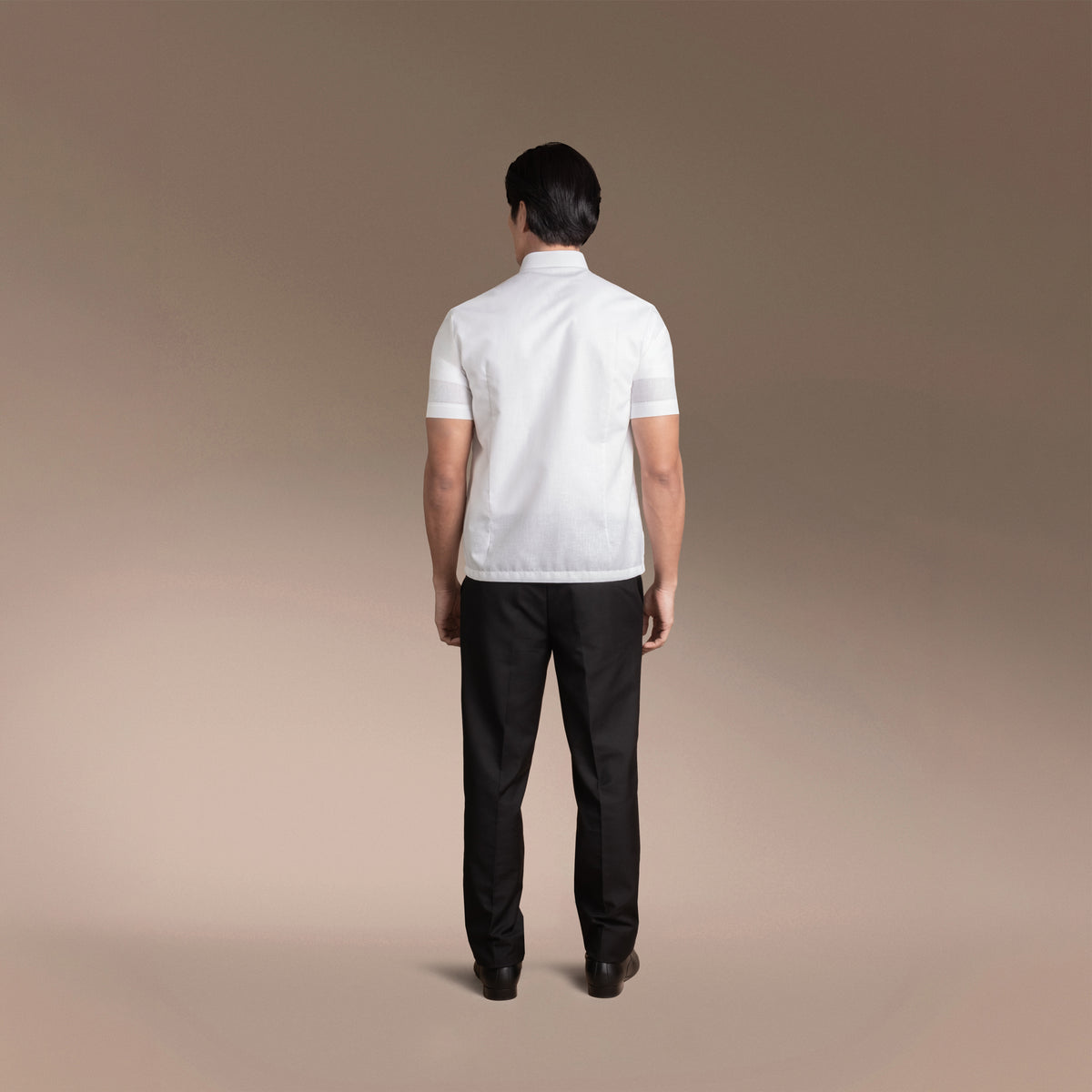 Men’s Office Barong, Polyester-cotton Blend, Embroidered