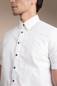 Men’s Office Barong, Polyester-cotton Blend, Embroidered