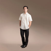 Men’s Office Barong, Polyester-cotton Blend, Embroidered