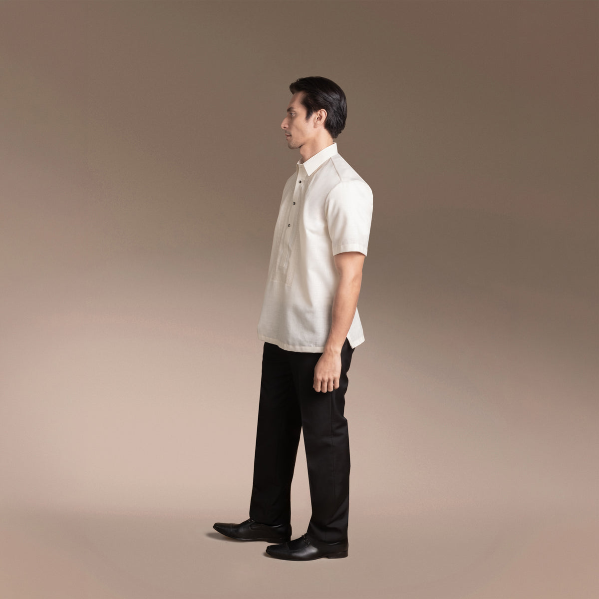 Men’s Office Barong, Polyester-cotton Blend, Embroidered