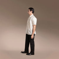 Men’s Office Barong, Polyester-cotton Blend, Embroidered