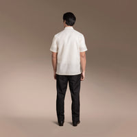 Men’s Office Barong, Polyester-cotton Blend, Embroidered