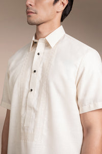 Men’s Office Barong, Polyester-cotton Blend, Embroidered
