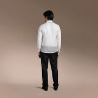 Men's Formal Barong Tagalog, Texture Faux Silk