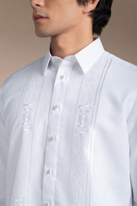 Men's Office Barong, Polyester-Cotton Blend, Embroidered