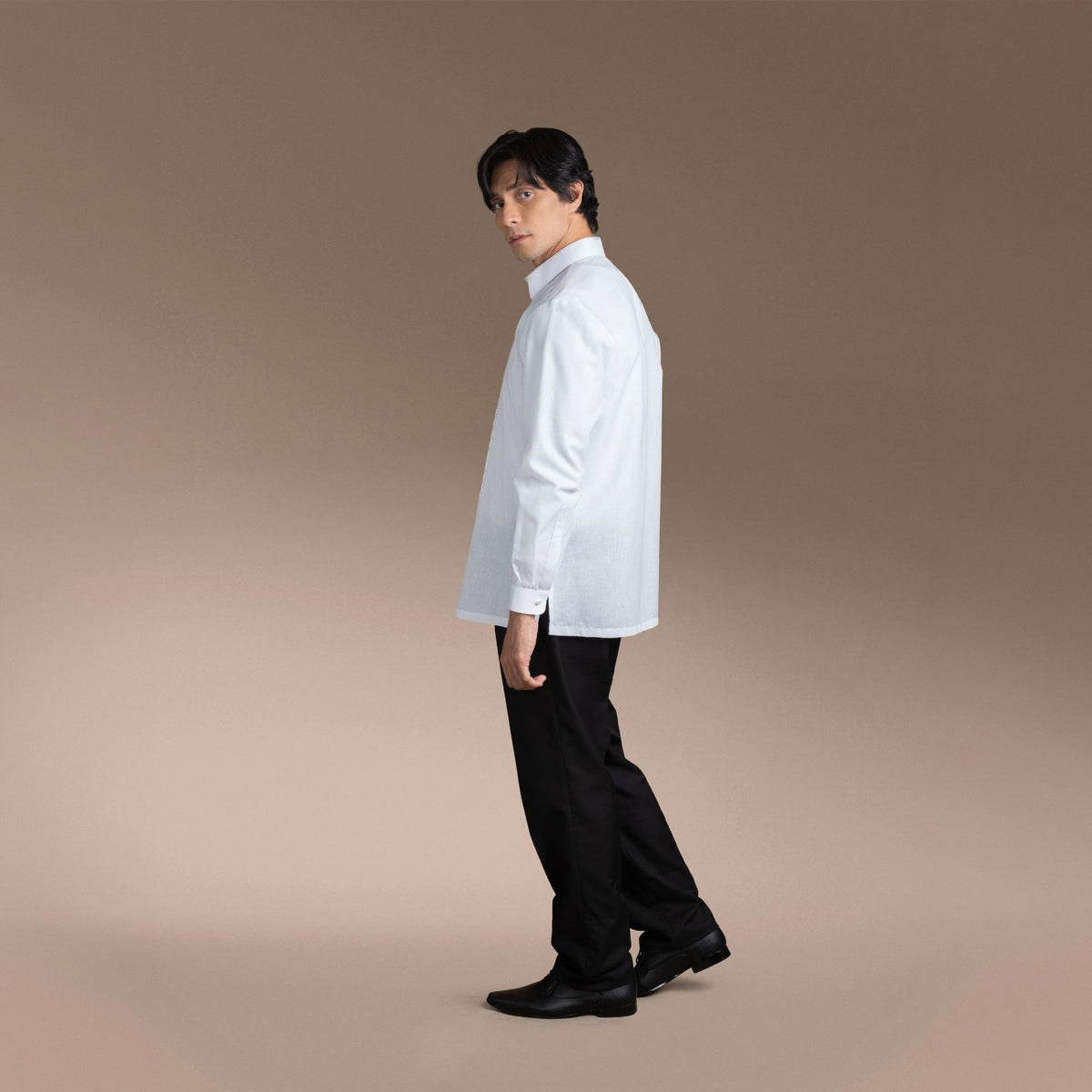 Men's Office Barong, Polyester-Cotton Blend, Embroidered