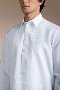 Men's Office Barong, Polyester-Cotton Blend, Embroidered