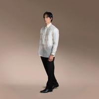 Men's Formal Barong Tagalog, Classic Pure Natural Silk