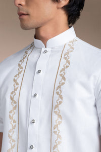 Men's Office Barong, Polyester-Cotton Blend, Embroidered