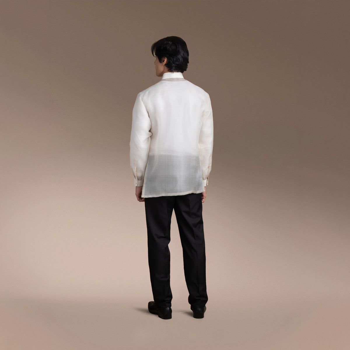 Men's Formal Barong Tagalog, Texture Pure Natural Silk