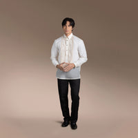 Men's Formal Barong Tagalog, Classic Pure Natural Silk