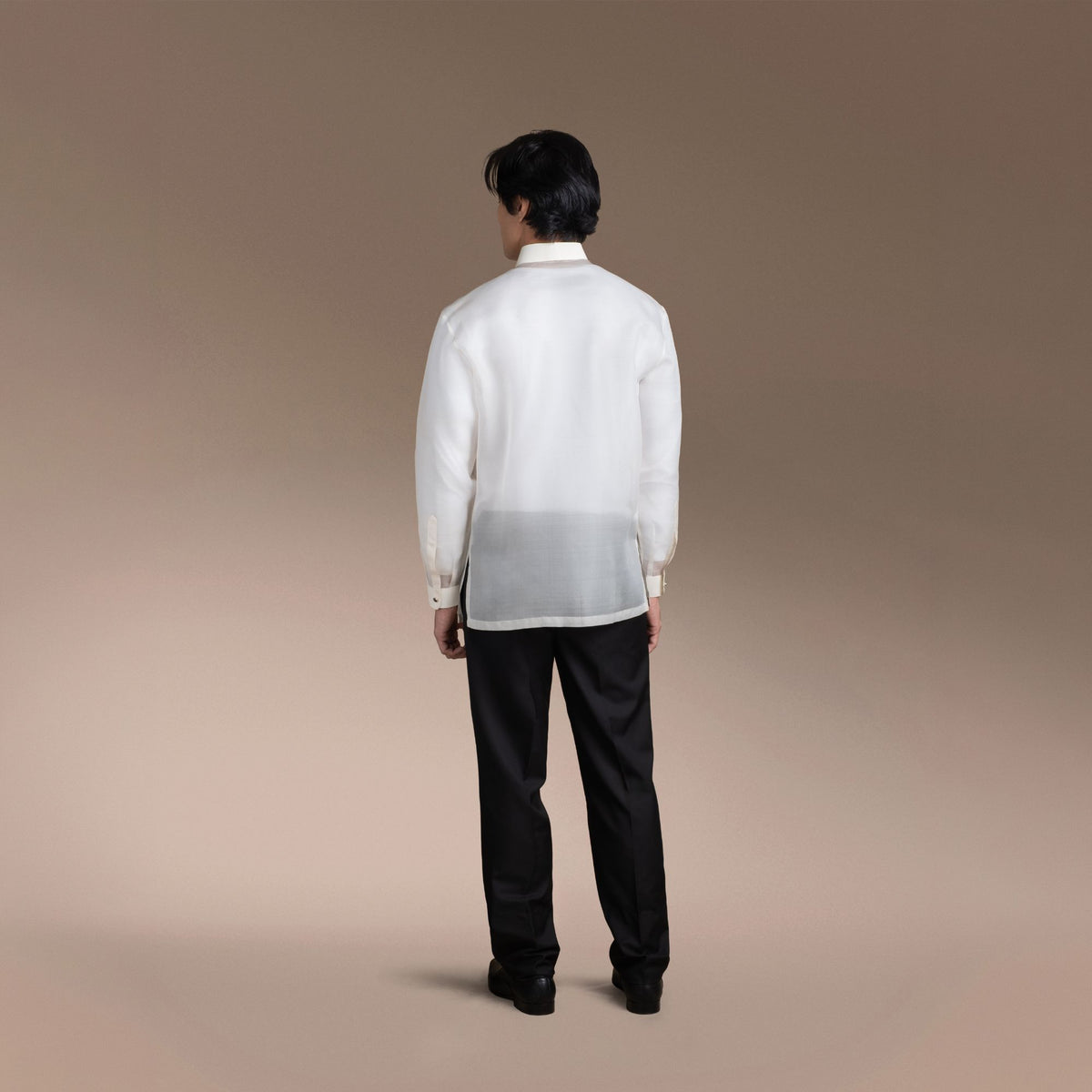 Men's Formal Barong Tagalog, Classic Pure Natural Silk