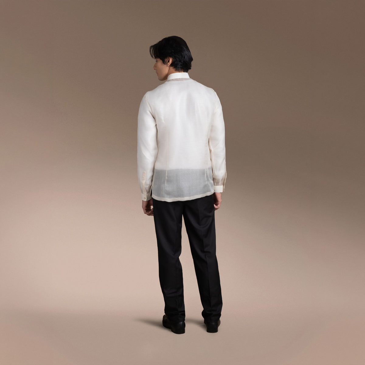 Men's Formal Barong Tagalog, Texture Pure Natural Silk
