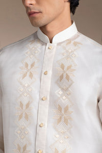 Men's Formal Barong Tagalog, Texture Pure Natural Silk