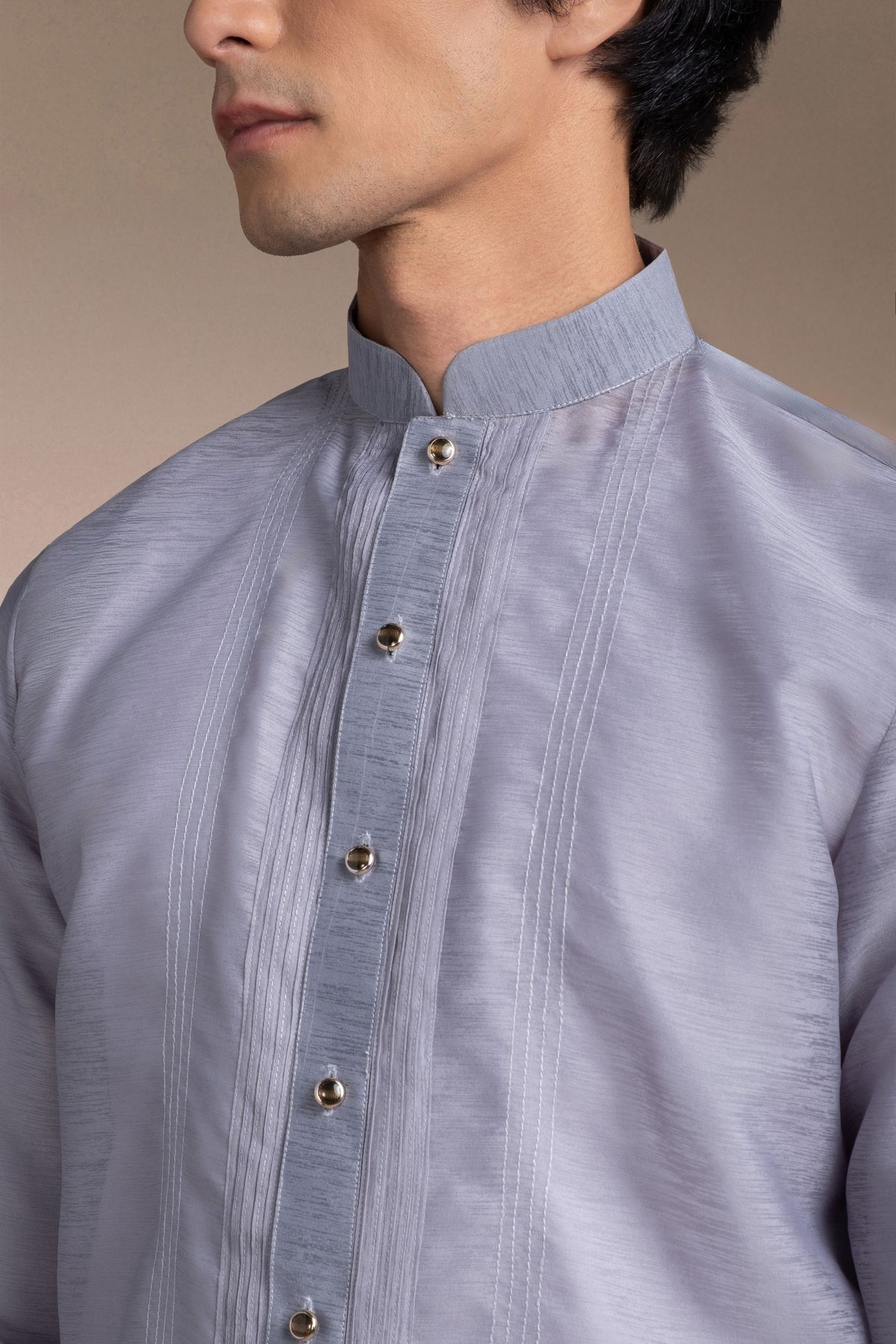 Men's Formal Barong Tagalog, Frosted Faux Silk – Onésimus