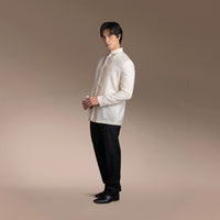 Men's Formal Barong Tagalog, Texture Faux Silk