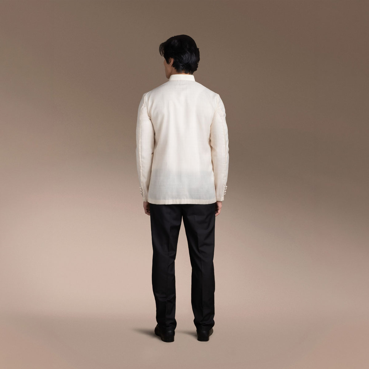Men's Formal Barong Tagalog, Texture Faux Silk