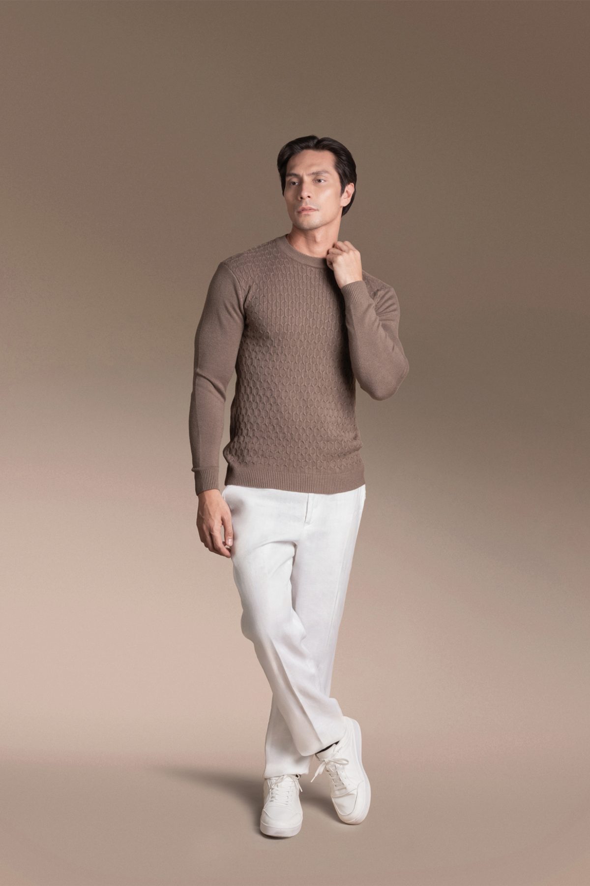 Onesimus Mens Knitted Pullover Shirt