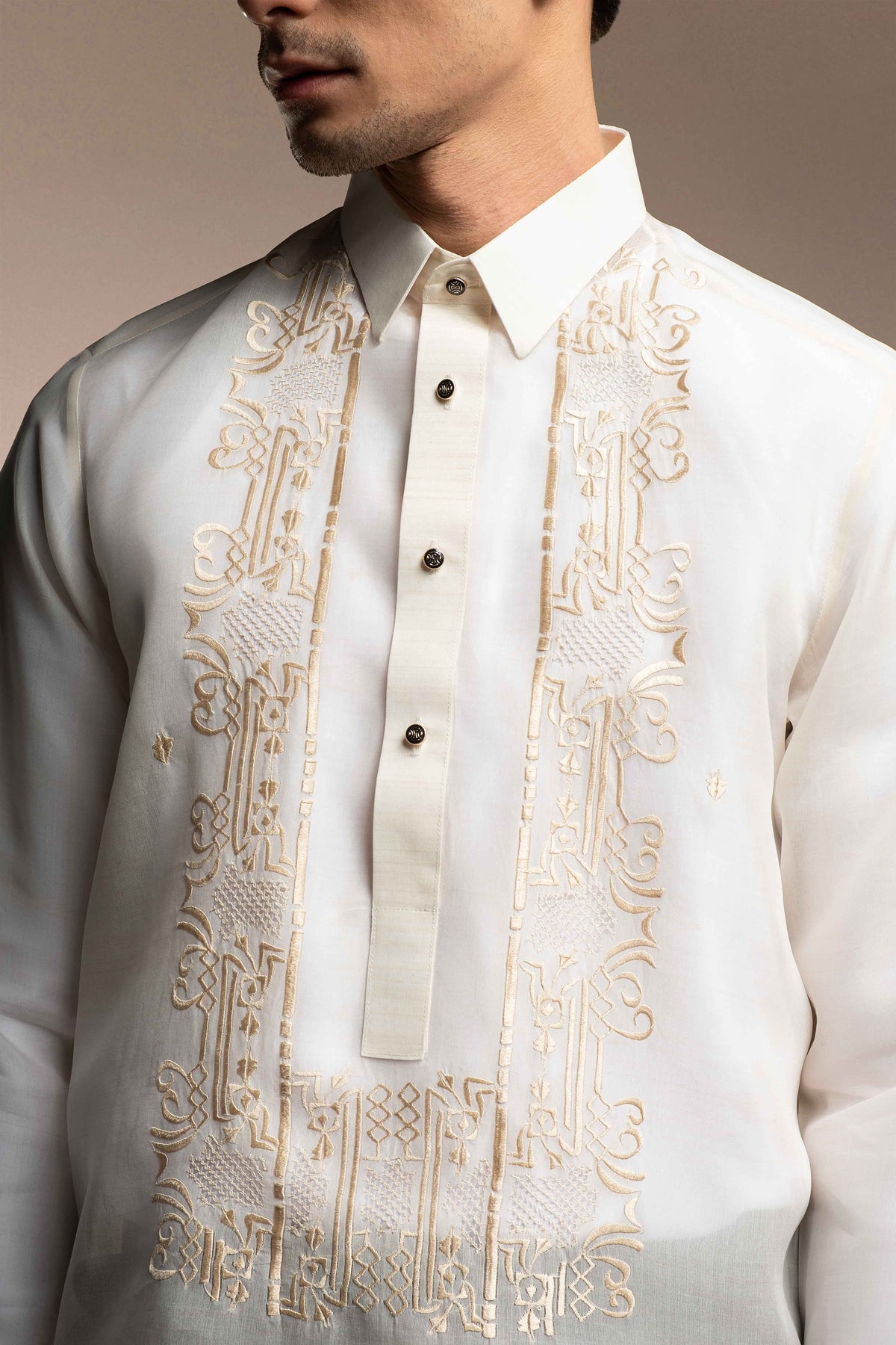 barong dress shirt Men's Formal Barong Tagalog, Classic Pure Natural Silk – Onésimus